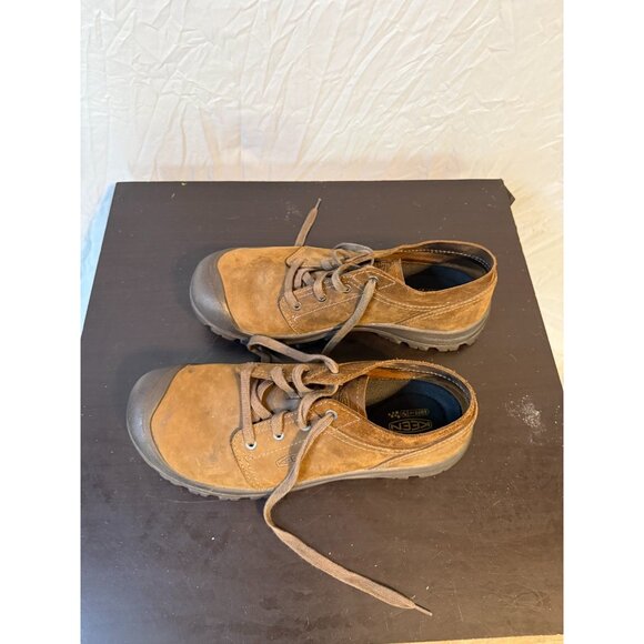 Keen Mens Brown Leather Shoes Hiking Size 12 Utility Briggs II - Picture 4 of 6